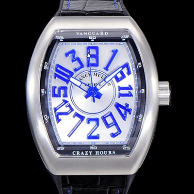 SA급 프랭크뮬러 남성용 뱅가드 오토매틱 CZ02타입 44미리 가죽줄/스트랩 화이트다이얼 실버다이얼 FRA73713 xx