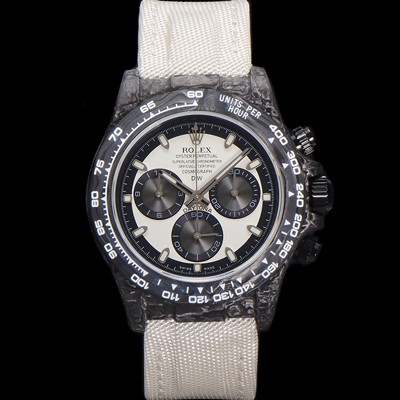 SA급 로렉스 남성용 데이토나 DIW 포지드카본 커스텀 40미리 크로노그래프 오토매틱 Cal.4130 무브먼트 화이트 다이얼 ROL79834 xx