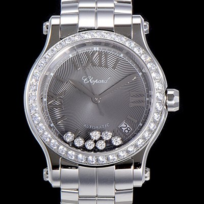 SA급 쇼파드 여성용 해피 스포츠 36미리 오토매틱 ETA2892-2 최상급 쥬얼셋팅 메탈시계 그레이다이얼 CHO73637 xx