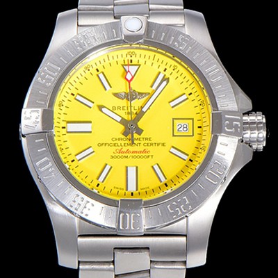 SA급 브라이틀링 남성용 어벤져 오토매틱 ETA2836-2 타입 45미리 매탈시계 옐루다이얼 BRE75537 xx