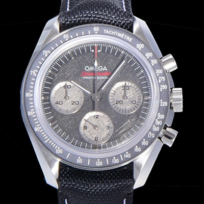 SA급 오메가 남성용 스피드마스터 크로노그래프 아폴로 15 40주년기념 수동형 42미리 가죽줄 블랙다이얼 OMG79586 xx