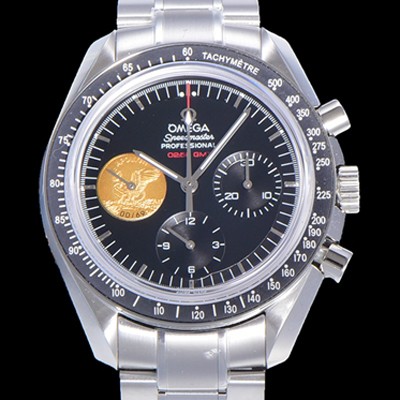 SA급 오메가 남성용 스피드마스터 크로노그래프 아폴로 15 40주년기념 수동형 42미리 메탈줄 블랙다이얼 OMG79577 xx