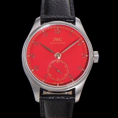SA급 아이더블유씨 남성용 포르투기즈 IW358315 차이니즈 뉴 이어 에디션 오토매틱 수정형 82200타입 무브 40.4mm 가죽줄 레드 다이얼  iwc71018 xx