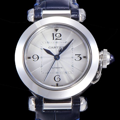 SA급 까르띠에 여성용 파샤 드 오토매틱 1847MC 35미리 가죽시계 화이트다이얼 CAR11445 xx
