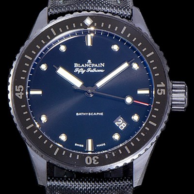 SA급 블랑팡 남성용 하이퀄리티 피프티 패덤스 오토매틱 칼리버 1315타입 43.6미리 미리바티스카프 리얼 세라믹 UP!! 다이버 워치 블랙 다이얼 BLA77847 xx