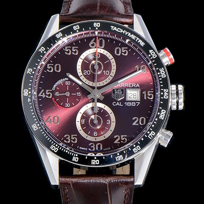 SA급 태그호이어 남성용 까레라1887 베스트 최신버전 업그레이드형 V6사 CAR2A10.FC6235 크로노그래프 브라운 다이얼 오토매틱 무브먼트 TAG73969 xx