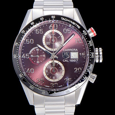 SA급 태그호이어 남성용 까레라1887 베스트 최신버전 업그레이드형 V6사 CAR2A10.FC6235 크로노그래프 브라운 다이얼 오토매틱 무브먼트 TAG73951 xx