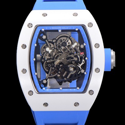 SA급 리차드밀레 남성용 RM055 세라믹 제질 수동형 무브먼트 50미리 러버밴드 스켈레톤 다이얼  RIC73939 xx