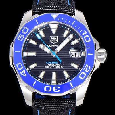 SA급 태그호이어 남성용 아쿠아레이서 300M 블루 세라믹 베젤 A2824-2 오토매틱 블랙 다이얼 TAG73942 xx