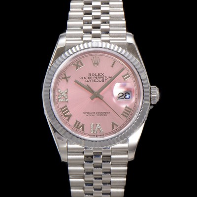 SA급 로렉스 남성용 데이저스트 m126234 로마인덱스 36mm 오토매틱 Cal.3235 무브먼트 핑크 다이얼 rol5358 xx
