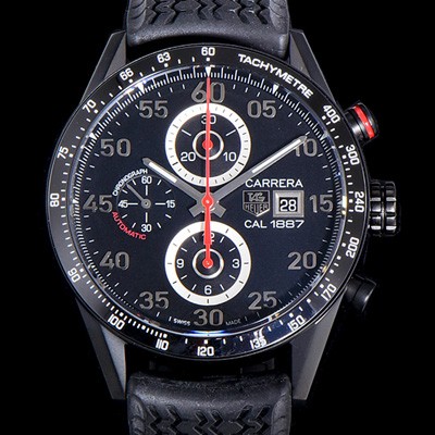 SA급 태그호이어 남성용 까레라 칼리버 1887 세라믹 베젤 블랙 다이얼 TAG73996 xx