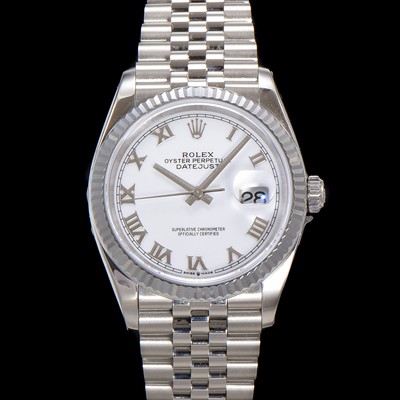 SA급 로렉스 남성용 데이저스트 m126234 로마인덱스 36mm 오토매틱 Cal.3235 무브먼트 화이트 다이얼 rol5357 xx