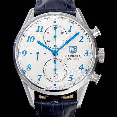 SA급 태그호이어 남성용 까레라 1887 오토매틱 크로노 그래프 화이트 다이얼 TAG73832 xx