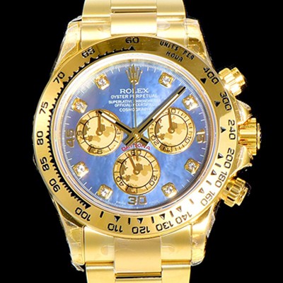 SA급 로렉스 남성용 데이토나 코스모그래프 18K 옐루골드 40미리 오토매틱 4130 타입 블루다이얼 ROL79418 xx