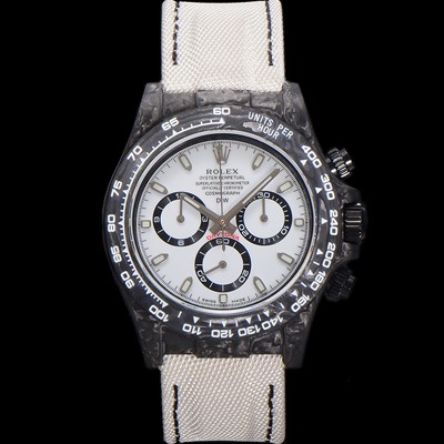 SA급 로렉스 남성용 데이토나 DIW 포지드카본 커스텀 40미리 크로노그래프 오토매틱 Cal.4130 무브먼트 화이트 다이얼 ROL79459 xx