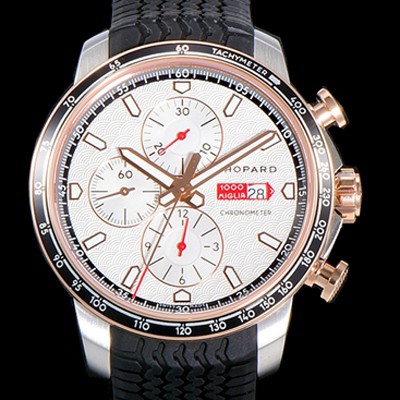 SA급 쇼파드 남성용 밀레 밀리아 GTS 크로노그래프 44미리 오토매틱 A7750-2 우레탄줄 화이트다이얼 CHO73562 xx