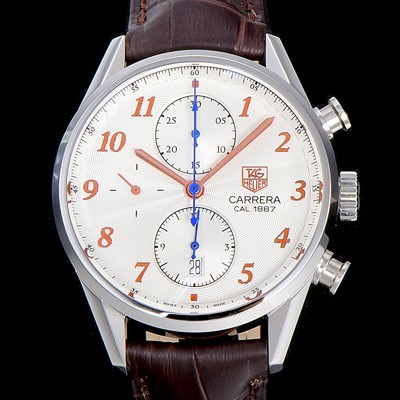 SA급 태그호이어 남성용 까레라 1887 오토매틱 크로노 그래프 화이트 다이얼 TAG73841 xx