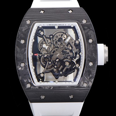 SA급 리차드밀레 남성용 RM055 NTPT 카본케이스 50미리 스켈레톤 다이얼 기계식 수동형 무브먼트 RIC73895 xx