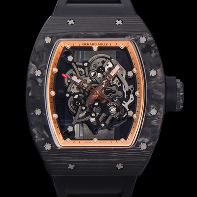 SA급 리차드밀레 남성용 RM055 NTPT 카본케이스 50미리 스켈레톤 다이얼 기계식 수동형 무브먼트 RIC73867 xx