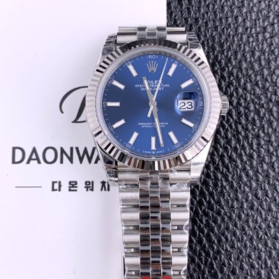 SA급 로렉스 남성용 904L스틸!! 2022신형 데이저스트 41mm II m126334 블루 다이얼 야광 스틱 인덱스 스틸 브레이슬릿 신형 Cal.3235 오토매틱 무브먼트 ROL06123 xx