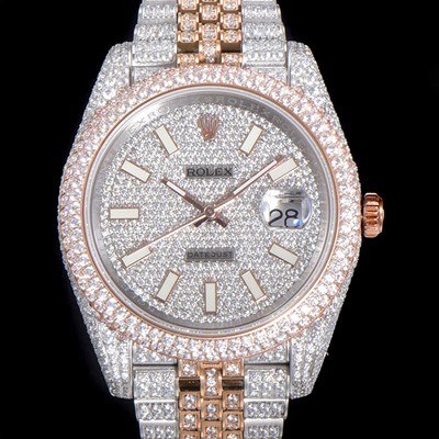 SA급 로렉스 남성용 데이져스트 오토매틱 아시안 2824-2 타입  41mm 18K 로즈골드 904L 다이아몬드 메탈줄 보석다이얼  rol64518 xx