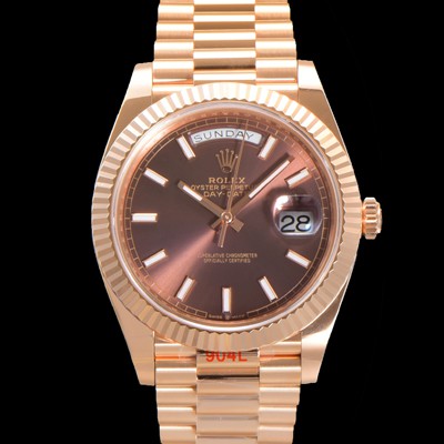 SA급 로렉스 남성용 데이데이트 m228235-0053 18K 로즈골드 40mm 오토매틱 Cal.3255 타입 브라운 다이얼 rol5297 xx