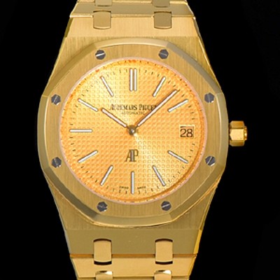 SA급 오데마피게 로얄오크 점보 엑트라-씬 오토매틱 Cal.2121 타입 39mm 남성용 18K옐루골드도금 골드다이얼 옐루다이얼 aud70815 xx