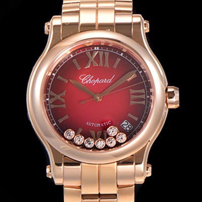 SA급 쇼파드 여성용 해피 스포츠 오토매틱 ETA2892-2 타입 36mm 래이디스/금장시계 18K로즈골드 올금 래드다이얼 cho40823 xx