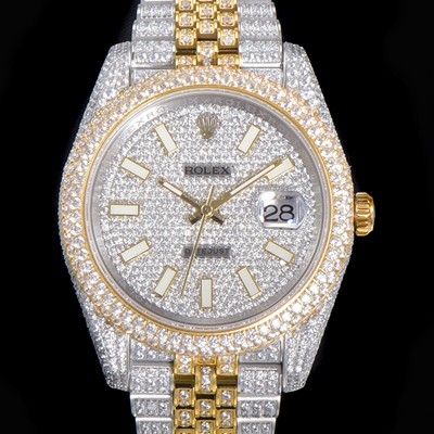 SA급 로렉스 남성용 데이져스트 오토매틱 아시안 2824-2 타입  41mm 18K 옐루골드 904L 다이아몬드 메탈줄 보석다이얼  rol78250 xx