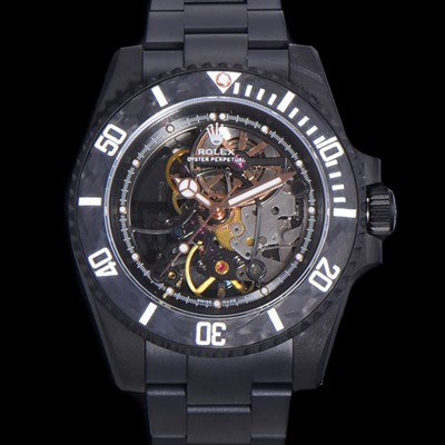 SA급 로렉스 남성용 서브마리너 PVD코팅 스켈래톤 오토매틱 Cal.3130 40mm PVD줄 블랙다이얼 rol27804 xx