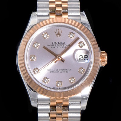 SA급 로렉스 여성용 2021신상 데이져스트 오토매틱 ETA-2688 31mm 18K로즈골드 메탈줄 실버 다이얼 rol41308 xx