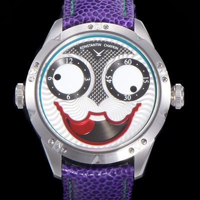 SA급 콘스탄틴 차이킨 남성용 조커 오토매틱 NH35타입 42mm 가죽줄 화이트 다이얼 kon15807 xx