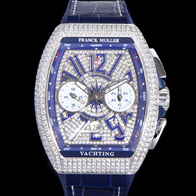 SA급 프랭크뮬러 남성용 뉴 사라토거 오토매틱 크로노그래프 A7750-2타입 44mm 보석/다이아셋팅 가죽줄 보석다이얼 fra19026 xx