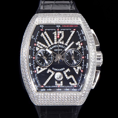 SA급 프랭크뮬러 남성용 뉴 사라토거 오토매틱 크로노그래프 A7750-2타입 44mm 보석/다이아셋팅 가죽줄 블랙다이얼 fra98746 xx