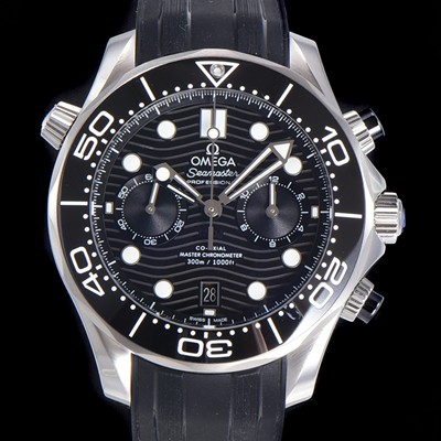 SA급 오메가 남성용 씨마스터 디버 300M 코엑시얼 크로노그래프 P. 9900타입 44mm 메탈줄 블랙다이얼   omg09723 xx