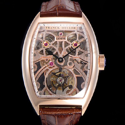 SA급 프랭크뮬러 남성용 그랜드 컴플리케이션 8889 TG SQT BR 수동기계식 투어빌론 55mm 가죽시계 금장시계 스켈래톤 다이얼 fra27106 xx