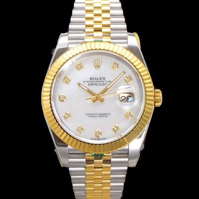 SA급 로렉스 남성용 데이저스트II m126333 18K 옐로우골드 41mm 오토매틱 Cal.3235 무브먼트 화이트/자개 다이얼 rol5354 xx