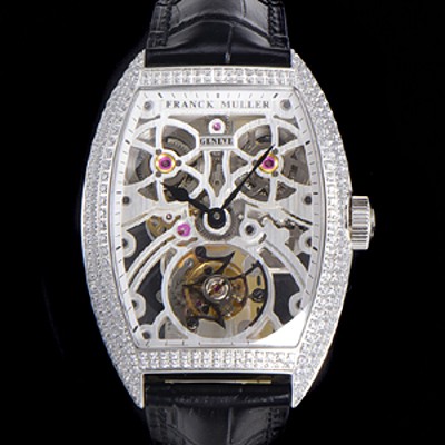 SA급 프랭크뮬러 남성용 그랜드 컴플리케이션 8889 TG SQT BR 수동기계식 투어빌론 55mm  보석/다이아 셋팅 가죽시계 스켈래톤 다이얼 fra36485 xx