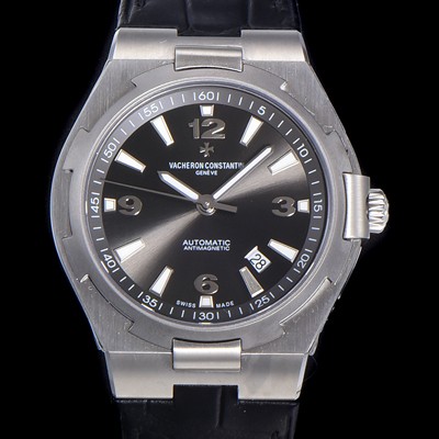 SA급 바쉐런 콘스탄틴 남성용 오버시즈 오토매틱 9015타입 42mm 가죽줄 블랙다이얼 vac89162 xx