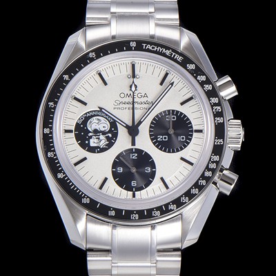 SA급 오메가 남성용 스피더마스터 기념시리즈 실버 스누피 어워드 수동기계식 42mm 메탈줄 화이트다이얼   omg06318 xx