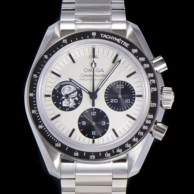 SA급 오메가 남성용 스피더마스터 기념시리즈 실버 스누피 어워드 수동기계식 42mm 메탈줄 화이트다이얼   omg06213 xx