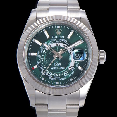 SA급 로렉스 남성용 스카이드웰러 오토매틱 CAL.9001 41mm 메탈줄 그린다이얼 rol37048 xx