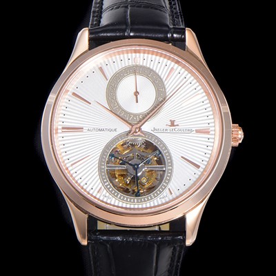 SA급 예거르꿀뜨르 남성용 마스터 13234 E1 투어빌론(뚜르비용)  978F  42mm 18K 로즈골드 가죽줄 화이트다이얼 jag48650 xx