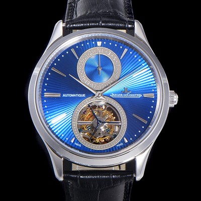 SA급 예거르꿀뜨르 남성용 마스터 13234 E1 투어빌론(뚜르비용)  978F  42mm 가죽줄 블루다이얼 jag07821 xx