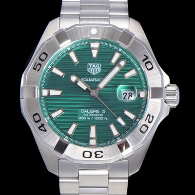 SA급 태그호이어 남성용 아쿠아레이서 오토매틱 43mm 메탈줄 그린다이얼 tag13485 xx