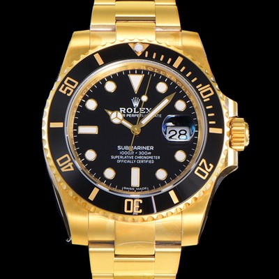 SA급 로렉스 남성용 최신버전! 서브마리너 오토매틱 Cal.3135타입 18K 옐로우골드 40mm 블랙다이얼 rol57810 xx