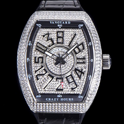 SA급 프랭크뮬러 남성용 뱅가드 오토매틱 CZ02 타입 44미리 보석/큐빅 케이스 가죽줄 보석다이얼 fra67098 xx