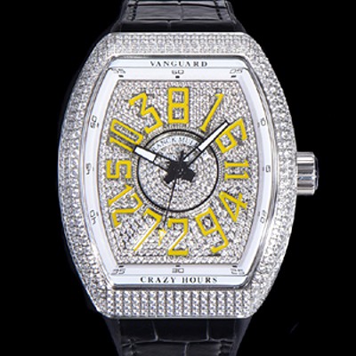 SA급 프랭크뮬러 남성용 뱅가드 오토매틱 CZ02 타입 44미리 보석/큐빅 케이스 가죽줄 보석다이얼 fra73586 xx