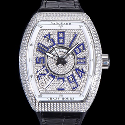 SA급 프랭크뮬러 남성용 뱅가드 오토매틱 CZ02 타입 44미리 보석/큐빅 케이스 가죽줄 보석다이얼 fra24816 xx