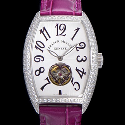 SA급 프랭크뮬러 여성용 상트레 커백스 오토매틱 보석/다이아 케이스 여성용시계 가죽줄 화이트다이얼  fra38654 xx
